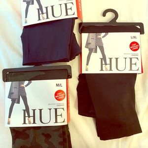 HUE Brushed Seamless Leggings 2 Pair Bundle!! NWT